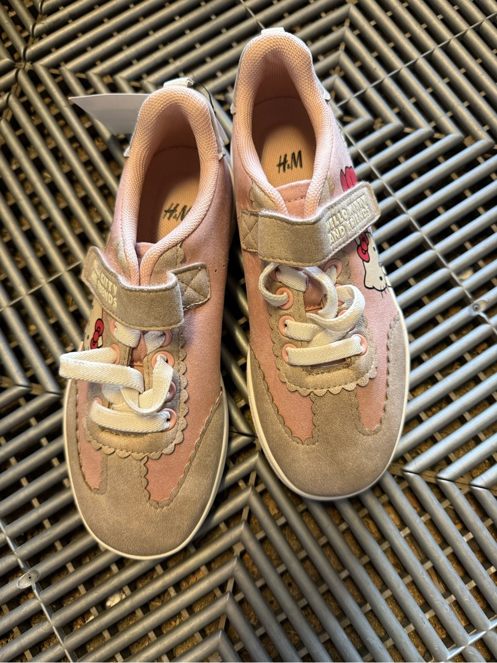 H&M Kids Pink and Gray Hello Kitty Sneakers size 13.5